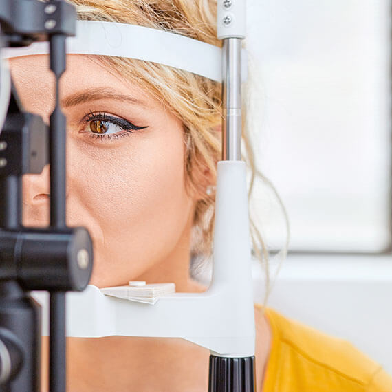 Woman Having an Eye Exam